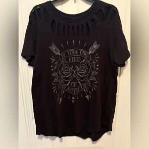 Torrid Black Tee with Graphic Design